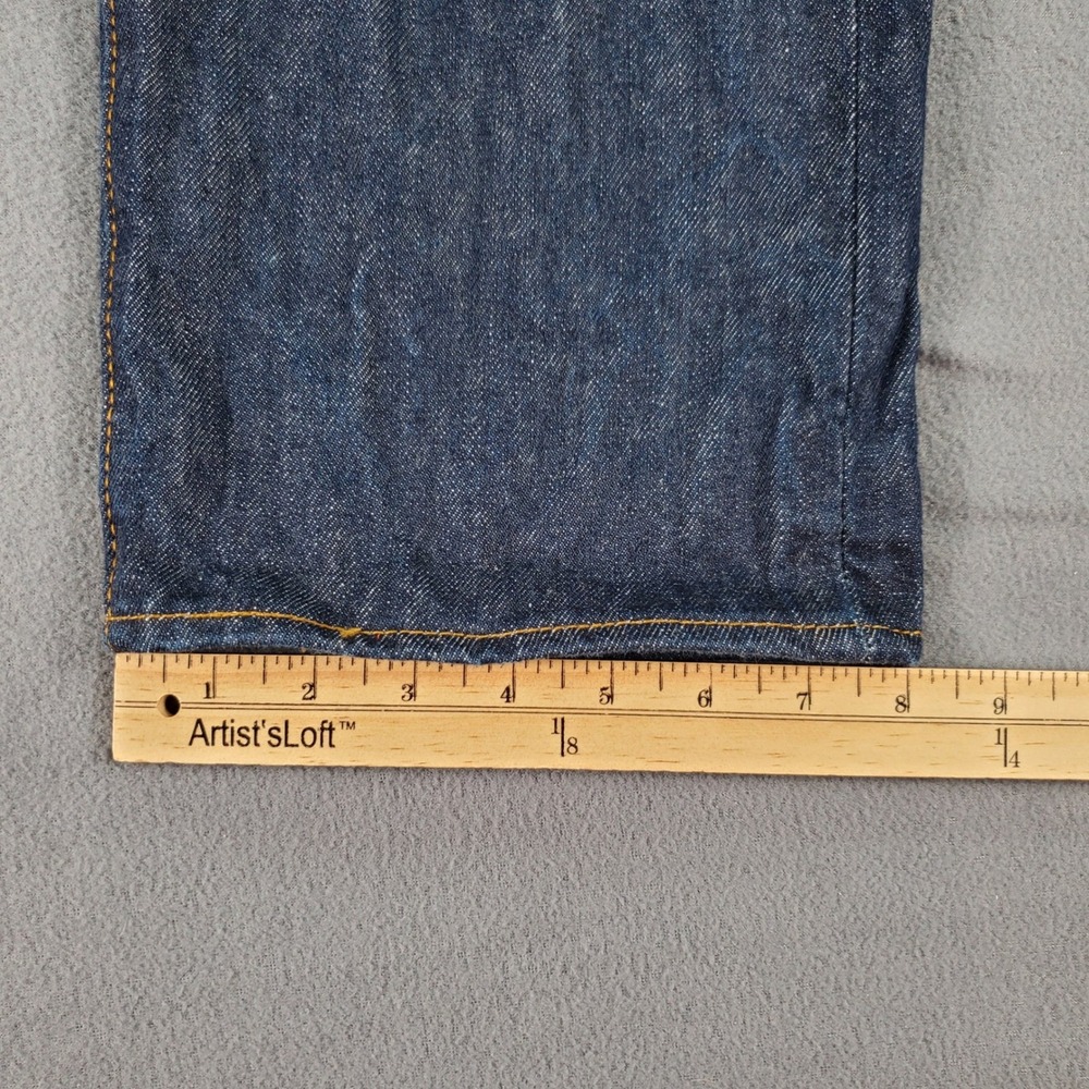 Levis 501 Original Fit Mens Jeans W34 L30(29)  Dark Wash Indigo Button Fly Denim - Picture 9 of 11